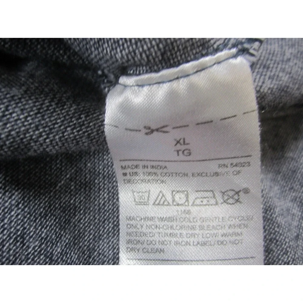 Banana Republic Shirt Mens XL Gray‎ Blue Short Sleeve Casual Collared Cotton